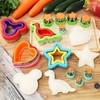 Elfkitwang Sandwich Cutter and Sealer Set,Dinosaur&Heart&Star Sandwich Bread Cookie Cutters