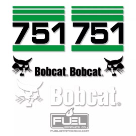 Bobcat 751 Skid Steer Loader Premium Vinyl Decal Kit - Equipment Graphics