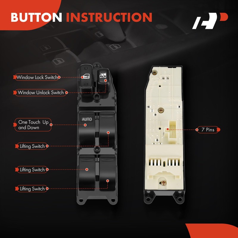A-Premium Master Power Window Switch Compatible with Toyota Land Cruiser
