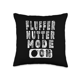 Fluffernutter For Life! Fluffernutter Mode On-Peanut Butter Sandwich Lover Throw Pillow, 16x16, Multicolor