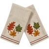 Fall Leaves Hand Bathroom Towel Set, 100% Cotton, 16 x