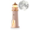 Quanmin LED Night Lamp Lighthouse Remote Control Moonlight Projection Lamp