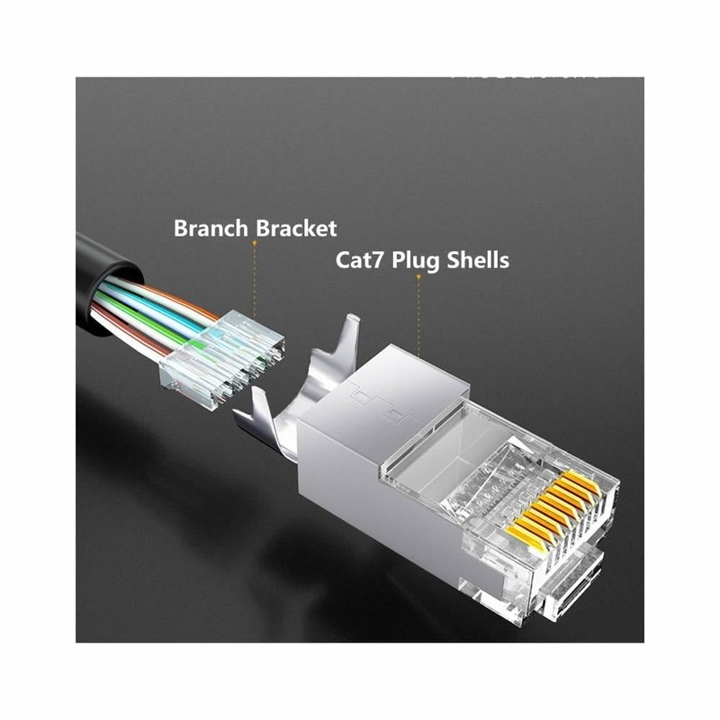 VIVOCH 50 Pcs Cat7 RJ45 Pass Through Connectors, C7 Pass