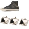 100 Pieces Pyramid Studs 4 Jaw Rivets for Punk Crafts