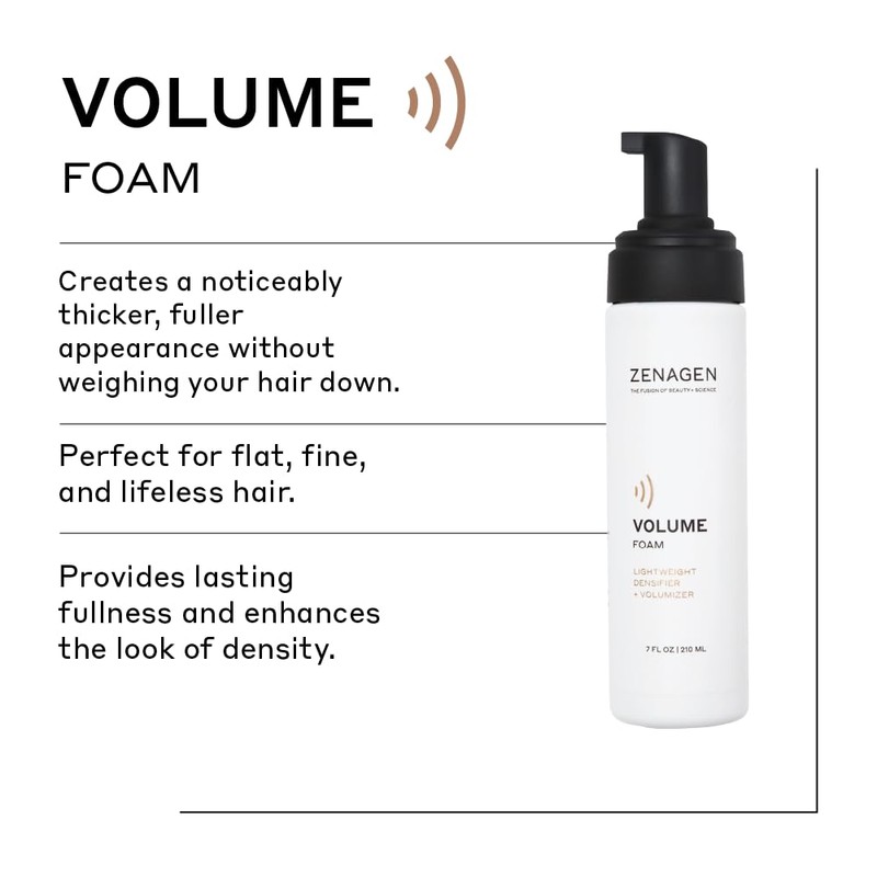 ZENAGEN Volume Foam | Lightweight Densifier + Volumizer, Boosts Hair