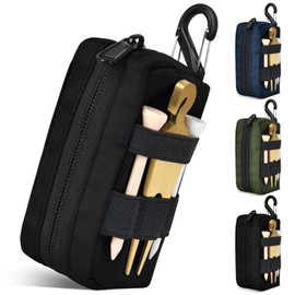 YooFa Nylon Golf Bag for Men Golf Ball Case [2 Pieces] Golf Equipment Ball Pouch Golf Zipper Closure Fork Golf Marker Hat Clip Golf Equipment Trinket Golf Bag Lightweight Durable Easy to Put On and
