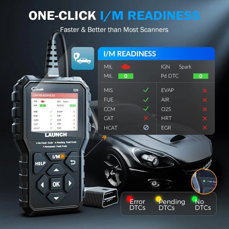 LAUNCH OBD2 Scanner CR529 Diagnostic Tool Full OBDII Code Reader