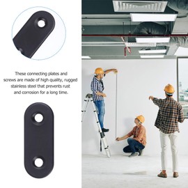 TEHAUX 72 Pcs Stainless Steel Bracket Fence Brackets Corner Code Fixings Heavy Duty Shelf Support Fixing Fitting