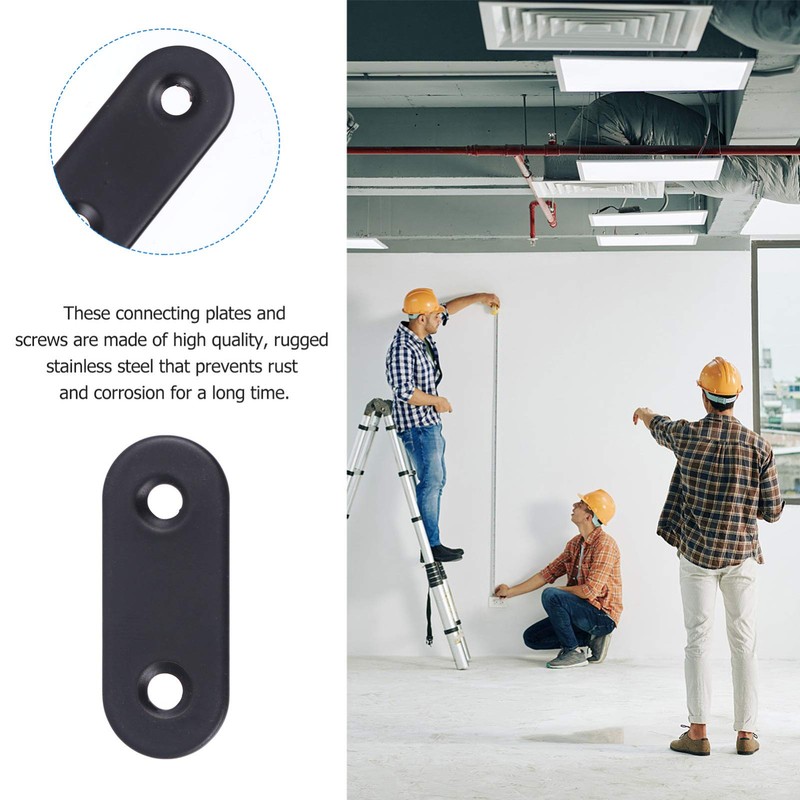 TEHAUX 72 Pcs Stainless Steel Bracket Fence Brackets Corner Code