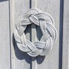 Lobster Rope Sailor Knot Wreath - Soft Gray