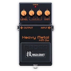 Boss HM-2W Heavy Metal Distortion Pedal Bundle with Gearlux Instrument Cable, Picks, and Austin Bazaar Polishing Cloth