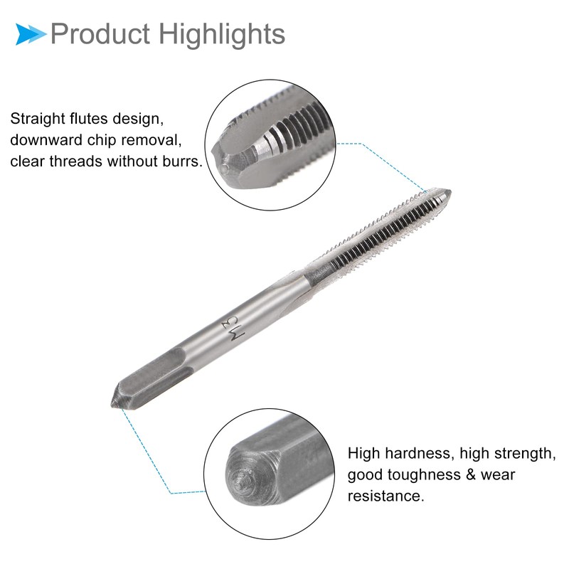 CoCud Manual Screw Taps M3 x 0.5 Thread Metric High