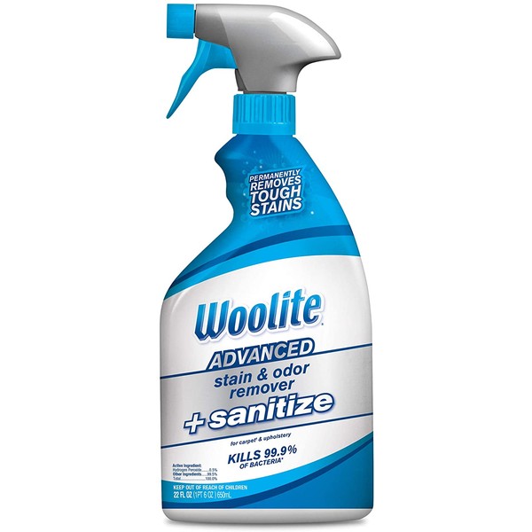 Bissell Woolite Advanced Stain & Odor Remover + Sanitize, 22floz, Wb, 22 Fluid Ounces