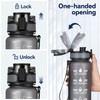 UTEBIT Gray Water Bottle 32oz, Motivational and Leak-Proof Water Cup