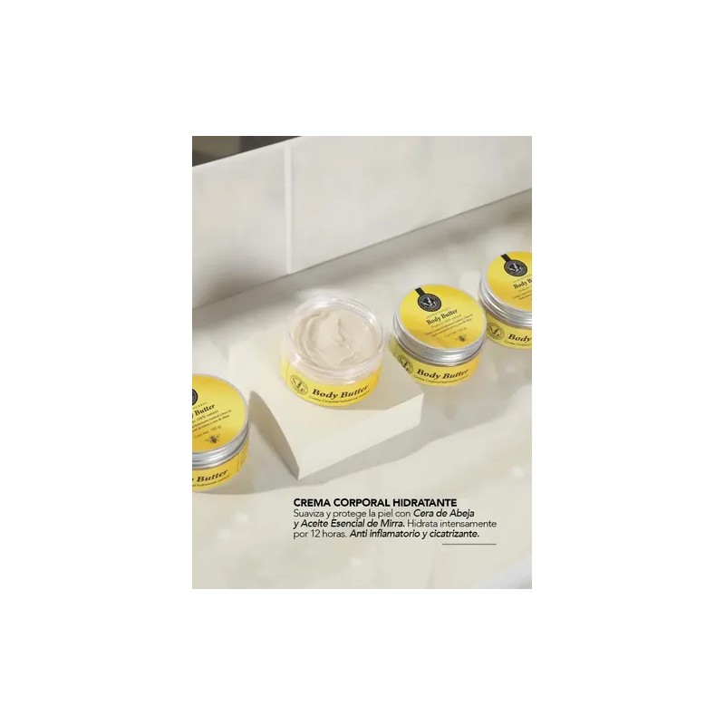 Body Butter Crema Corporal Ultra Hidratante Mirra Cera Abeja