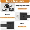 Probrico 4 Pack- Black Door Entry Levers Combo Pack,Keyed Alike