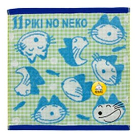 11 Cats (Hand Towel) Jacquard Wash Towel/Nyago Check
