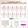 Uñas Postizas con Punta Francesa, Uñas Press on para Manos,