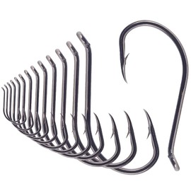 Octopus-Hook-Fishing-Beak-Circle-Hooks-Freshwater-Red-Black-100-50 Pack (2-Black, Size:6 100-Pack)