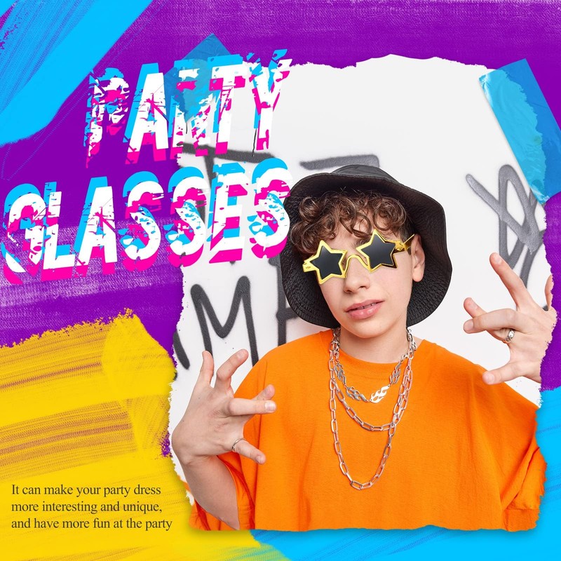 Baogui Star Glasses, Star Sunglasses, Retro Star Hobby Sunglasses, Fashion