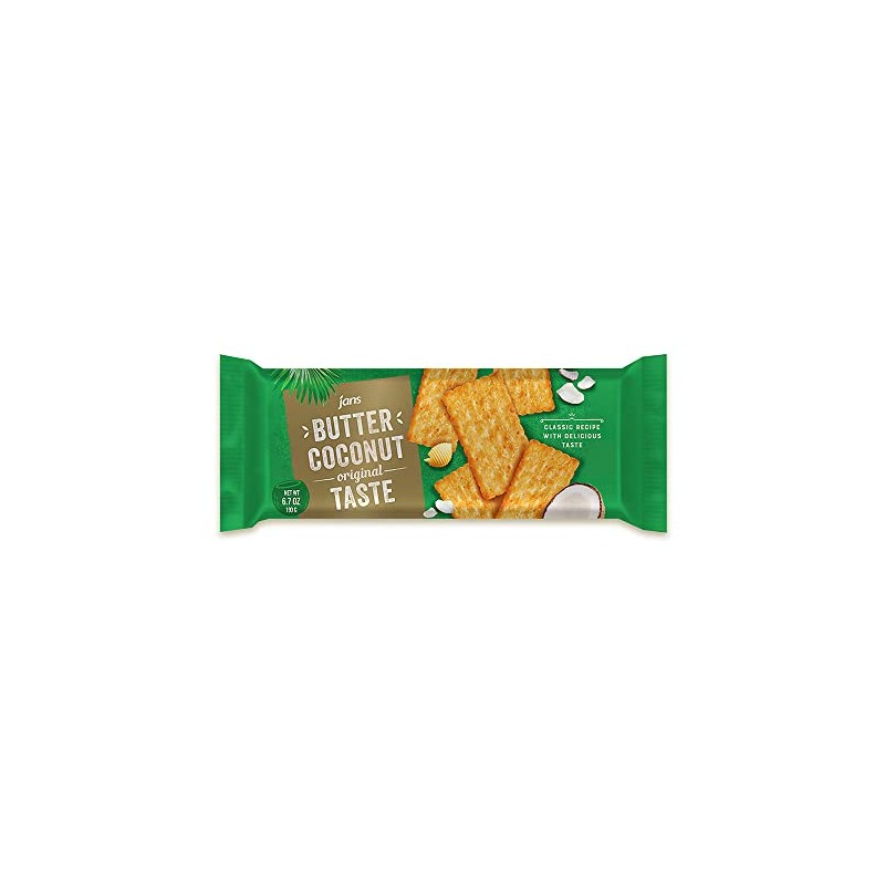 Butter Coconut Crackers (Foil) 6.7 oz(Pack of 24)