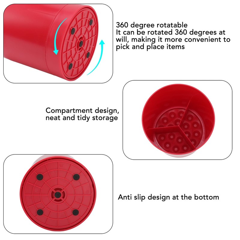 Utensil Holder, 360 Degree Rotating PP Chopstick Basket, Tableware Storage
