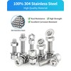 DIVANC Metric Screw Assortment, 2000PCS Metric Bolt Assortment Kit M2