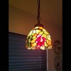 Bieye L10761 Grape Tiffany Style Stained Glass Ceiling Pendant Light