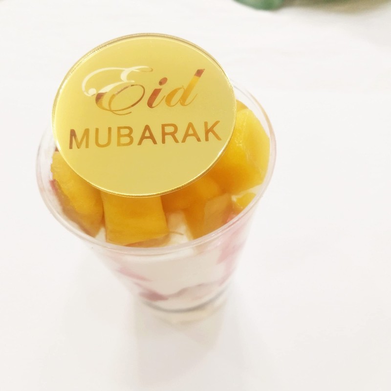 Eid Mubarak - Juego de 12 adornos de acrílico para