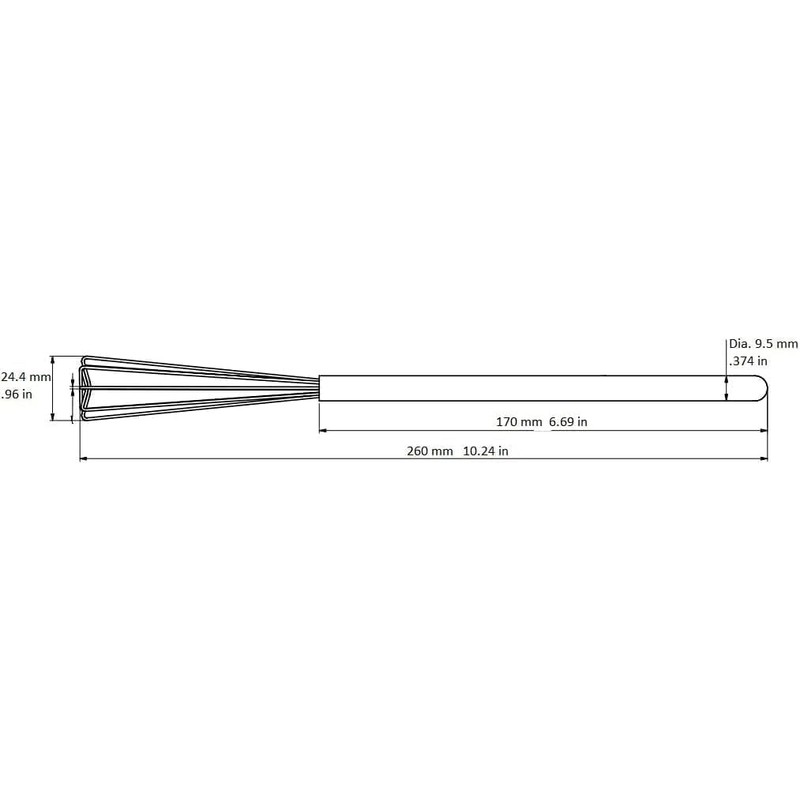 Rattleware 10.25" Long-Handle Silver Espresso Whisk - Perfect Coffee Distribution,