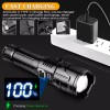 Garberiel 2000000LMS Zoom Rechargeable LED Flashlight Tactical Powerful 20W Torch