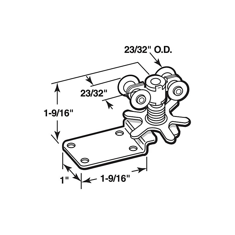 Prime-Line N 6724 Nylon and Steel Pocket Door Sliding Door