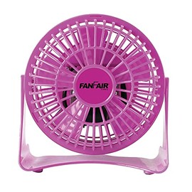 FanFair Mini High Velocity Personal Fan 4 Inch Fan Quiet Cooling, Tilt Up and Down Floor Fans Safe for Bedroom, Home or Office Use, Purple