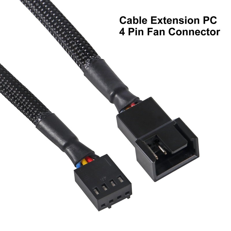 UMLIFE 2 PCS 10" 4 Pin Fan Extension Power Cable