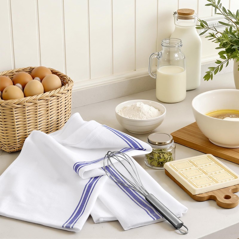 Homaxy Kitchen Towels 6 Pack, 15 x 25 Inch, 100%