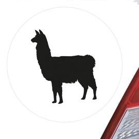 Huuraa Sticker Llama Silhouette Sticker Size 10 cm with Motif for All Animal Lovers Gift Idea for Friends and Family