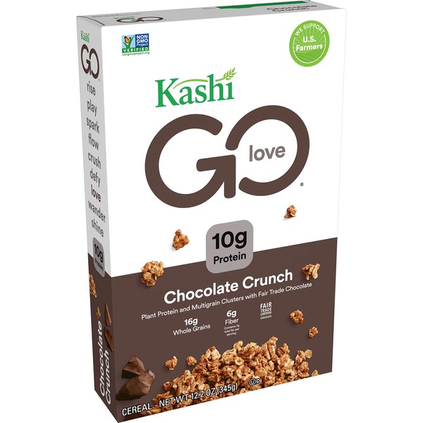 Kashi GO Chocolate Crunch Breakfast Cereal - Vegan, Non-GMO Project Verified, 12.2 Oz Box