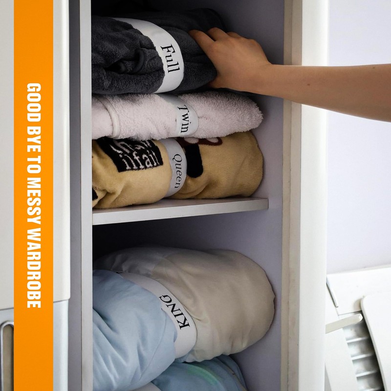 Bed Sheet Organizer Bands for Linen Closet, Sheet Keepers and