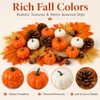 Juego de 51 piezas de decoración de otoño, calabazas artificiales,