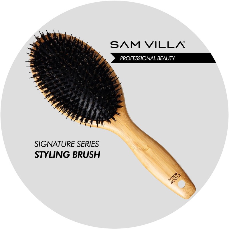 Sam Villa Signature Series Boar Bristle Hair Brush For Hair