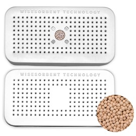 Wisesorb 40 Gram Dessicant Canister, Molecular Sieve Reusable Desiccant Dehumidifier for Car, Closet, Cabinet, Bag, Tool Box