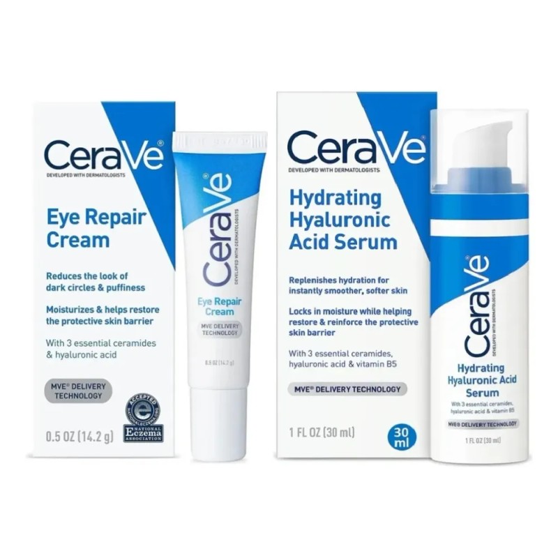 Kit Cerave 2 Pack Serum Hidratante Rostro Y Contorno De