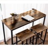 HOOBRO Bar Table and Chairs Set, 47.2” Rectangular Pub Table