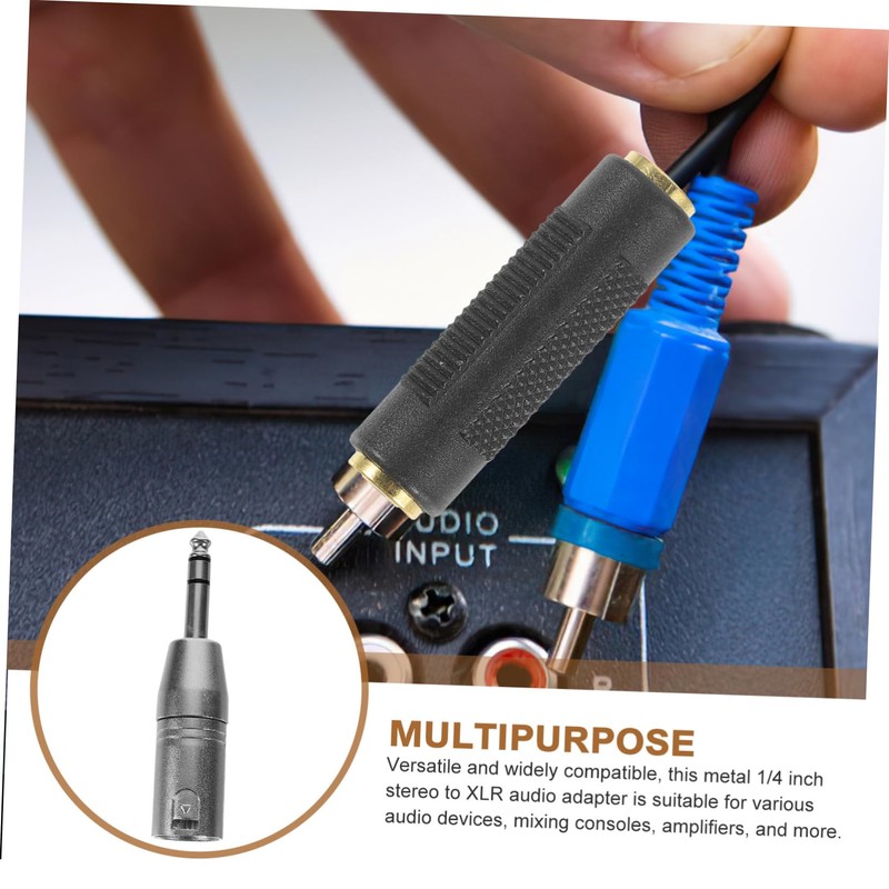 FRCOLOR 4pcs XLR Adapter Metal TRS to XLR Coupler to