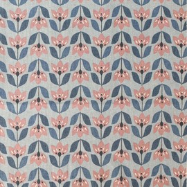 Inada Shoji L-Shaped Pouch (Small), Made in Japan, Can Hold Cards, Membership Cards, Examination Tickets, etc., Scandinavian Forest Star Pink