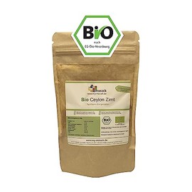 Organic Ceylon Cinnamon 100 g Ground - Type Ceylon - Premium Quality, Germ-Reduced, Gluten-Free, Lactose-Free, Laboratory Tested, Vegan, Cinnamon 100% Natural, Gently Dried and Ground (100 g)