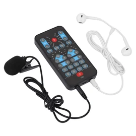 Voice Changer, Handheld Microphone Voice Changer Disguiser, Portable Mini Voice Changer Device Sound Effects Machine with 8 Sound Effects, Mixer Board for Gaming Recording Live Streaming