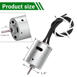 RV Exhaust Fan Motor, 12V D-Shaft RV Vent Motor, Compatible with Ventline, Heng's, Elixir, Jensen RV, Fit for Trailer Motorhome Toy Hauler Range Hood