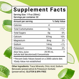 Aloe Life - Whole Leaf Aloe Vera Juice, Certified Organic, Gluten-Free (Aloe Gold, 32 oz)