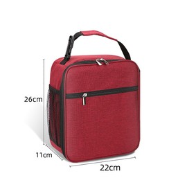 HZNOO Insulated Lunch Bag for Men and Women, Leakproof Lunch Box with Mesh Pockets for Work, Gym, Travel or Camping, Lightweight and Easy Clean